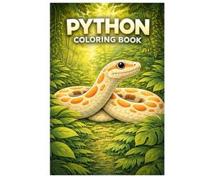 Python Coloring Book: 50 Fascinating Python Snake Designs in Lush Jungle Scenes - For Kids, Teens and Adults