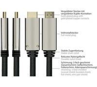 Python GC-M0218 Python DisplayPort 1.4 an HDMI 2.0 Kabel Nylong. schwarz 3m