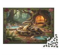 Python Géant de la Forêt Puzzle 1000 Pièces Papier pour Adultes Scène Nature Mystérieuse Détente Décoration Cadeau Famille 70x50cm/1000pcs