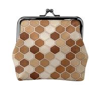 Python Porte-monnaie en cuir à motif géométrique pour femme, petit portefeuille avec verrou de baiser, mini porte-cartes pour clés, rouge à lèvres, joli porte-monnaie pour voyage