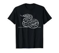 Python Royal Linéaire Amoureux des Serpents T-Shirt Graphique avec Valeur