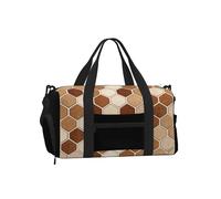 Python Sac de sport à motif géométrique avec compartiment à chaussures - Sac de sport léger pour homme et femme - Sac de voyage imperméable avec poche humide