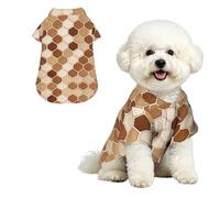 Python Scale Geo L Chemise hawaïenne pour petits chiens - Tenue d'été de plage pour chiot - Vêtement doux et respirant avec boutons