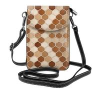Python Scale Geo Petit sac à bandoulière pour téléphone en cuir synthétique avec emplacements pour cartes et sangle réglable