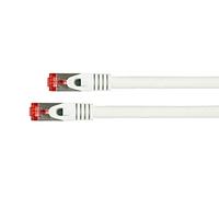 Python Series Ethernet LAN câble Patch avec becs d'encliquetage Protection RNS et Nylon tressé Cat. 6 - Câble de Connexion 0,25 m Weiß