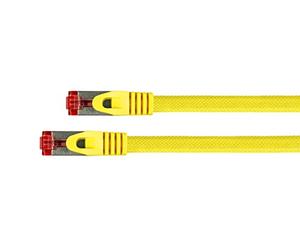 Python Series Ethernet LAN câble Patch avec becs d'encliquetage Protection RNS et Nylon tressé Cat. 6 - Câble de Connexion 1 m Jaune