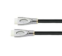 Python® Series Premium Câble de Connexion HDMI Haute Vitesse avec Ethernet - 4K2K / UHD/Ultra HD/Full HD - Conducteur en cuivre (OFC), Support 3D, Triple Blindage, Nylon tressé - Noir - 1,5 m