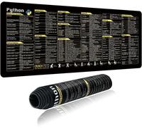 Python Shortcuts Mouse Pad,80 x 30 cm Python Mouse Pad,Large Mouse Pad,Gaming Mouse Pad,Keyboard Shortcuts for Office,Mouse Pad,for Programmer