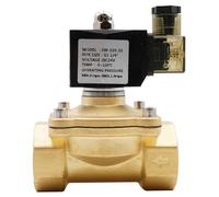PYTNGWEAC Électrovanne électrique à air en Laiton G3/8" à G2, normalement fermée, for Eau Chaude, Huile, air, AC 220 V, DC 12 V, 24 V, 0 à 1,0 Mpa, IP65(AC 24V-VITON,1 inch)