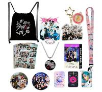 PYTRARTY Stry Cadeau Set，Stry Photocards，SKZ Porte-cléS, SKZoo Sac de Sport, Collier Pendentif, LanièRe, Autocollant, Ornement de Support Table en Acrylique, Badge, un Cadeau pour les Fans