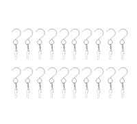 PYUDKLSMN Lot de 20 Crochets en S pour éoliennes, Double Clip, Rotation à 360 degrés, Crochets en S en Acier Inoxydable pour Suspendre des carillons éoliens, des Plantes, des mangeoires à (Argent)