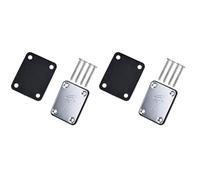 Pyugxab 2X 70S 4-Bolt Guitar Neck Plate Neckplate avec Screws (Argent)