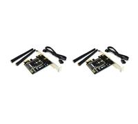 Pyugxab 2X Adaptateur WiFi M.2 M2 Ngff Clé A-E vers Mini Pci Express WiFi Raiser PCI-E 1X NGFF Support sans Mini Carte Réseau Pcie A