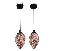 Pyugxab 2X Lanterne Suspendue Marocaine à LED à énergie Solaire Rétro Motif Marocain Lampe de Projection Décor de Jardin Extérieur Kit de Lumière de Fée