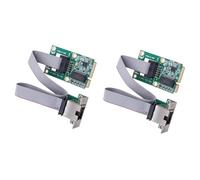 Pyugxab 2X Nouvelle Carte RéSeau Mini PCI-E 1000Mbps Gigabit Ethernet Adaptateur NIC RTL8111F PCI Express 10/100/1000M RJ45 LAN