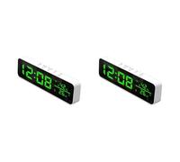 Pyugxab 2X Tuya WiFi Réveil de Température et D'Humidité Horloge Numérique LED Multifonction pour Salon, Ferme, Bureau