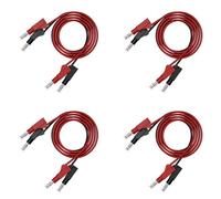 Pyugxab 8 PièCes Multi-MèTre Fils de Test Câble Cavalier Ligne SéCurité 4mm Fiche Banane Outil de Test RéTractable Rouge Noir