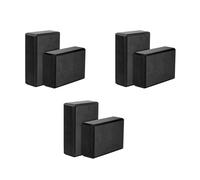 Pyugxab Blocs de Yoga Lot de 6, 23X15X7,6Cm Briques d'exercice de Blocs de Yoga en Mousse EVA Haute Densité, ÉCologiques et LéGers,Noir