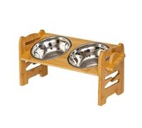Pyugxab Bol d'alimentation pour Animaux de Compagnie avec Support Réglable, Bol de Levage pour Chien, Support d'alimentation Réglable Incliné pour Chiens