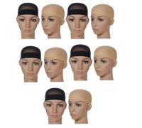 Pyugxab Chapeau de Perruque de Luxe Filet À Cheveux pour Tisser 10 Pièces Cheveux Filets Extensible Capuchon de Perruque pour Faire des Perruques Taille Libre(Le Teint)
