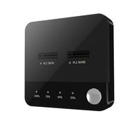 Pyugxab Duplicateur M.2 SATA Boîtier M.2 SATA vers Nvme SSD Station d'accueil pour Disque Dur Externe avec Clone pour Lecteur SSD HDD M2