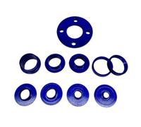 Pyugxab Lot de 10 bagues de guidage de défonceuse en aluminium, kit de gabarit de défonceuse avec écrous de verrouillage, convient pour plaque de base de 4,5 cm ou 3,2 cm , facile à installer