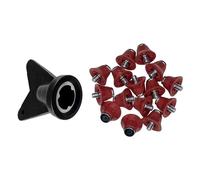 Pyugxab Lot de 12 crampons à vis M5 pour chaussures de football, rugby, 13 mm, rouge