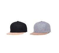 Pyugxab Lot de 2 chapeaux d'automne en liège tendance simples pour et femmes casquettes de baseball snapback simples classiques casquettes d'hiver, noir et gris clair, noir/gris, Taille unique