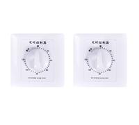 Pyugxab Lot de 2 interrupteurs de compte à rebours 120 minutes - Pompes à eau haute puissance - Contrôle mécanique du compte à rebours - 86 panneaux