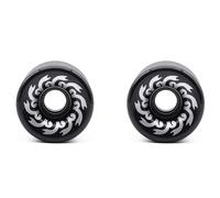 Pyugxab Lot de 2 roues de skateboard 70 mm 82A en polyuréthane, 70 x 51 mm, roues givrées professionnelles pour longboard et cruiser, noir