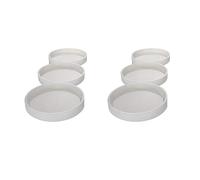 Pyugxab Lot de 6 grands moules ronds en silicone, diamètre 10 cm, moules pour moulage avec résine, ciment