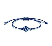 Pyunkang Yul PKY Bracelet à nœud barrière, nœud guk-hwa coréen traditionnel et symbole de protection avec cordon bleu bicolore réglable, bijou quotidien léger