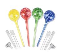 PYVYLO Lot de 4 grands globes d'arrosage automatique en verre pour plantes d'intérieur et d'extérieur, entretien des plantes, ampoules d'arrosage automatique