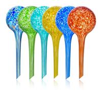 PYVYLO Lot de 6 petits globes d'arrosage automatique en verre pour plantes d'intérieur et d'extérieur, entretien des plantes, ampoules d'arrosage automatique
