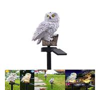 Pywee Lampe solaire pour pelouse, motif hiboux, torches solaires pour jardin, décoration extérieure, décoration de jardin, éclairage de jardin, lampes design chouette (torches solaires pour extérieur)