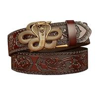 PYWJGZSX Ceinture, Ceinture En Cuir Pour Homme, Ceinture À Cliquet À Boucle Automatique, Ceinture Décontractée Réglable Pour Jeans Pour Homme/B/105Cm/41Inch