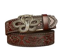 PYWJGZSX Ceinture, Ceinture En Cuir Pour Homme, Ceinture À Cliquet À Boucle Automatique, Ceinture Décontractée Réglable Pour Jeans Pour Homme/A/105Cm/41Inch