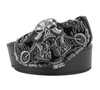 PYWJGZSX Ceinture Homme, Ceinture Western Homme, Ceinture Cowboy Femme, Ceinture Jeans, Ceinture Western Homme Double Embossed/1 Black/105Cm/41In