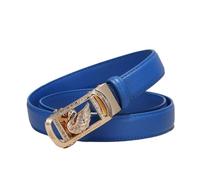 PYWJGZSX Ceinture Pour Dames, Ceinture Pour Dames, Cygne Motif Animal Femme Ceinture de Mode En Cuir, Boucle Automatique En Alliage, Ceinture Jeans de Mode/Blue/100Cm/39.4''