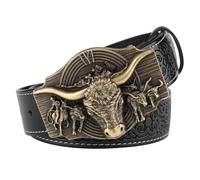 PYWJGZSX Ceintures Pour Hommes, Ceintures, Ceintures Western, Ceintures de Cow-Boy Pour Hommes Et Femmes, Cadeaux de Ceinture de Noël Pour Hommes/B Black/105Cm/41.3In