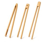 PYXGAR Lot de 2 pinces à barbecue en bambou, 25 cm et 30 cm, pour griller des tranches de kimchi et du pain.