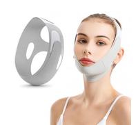 PYXGAR Masque rafraîchissant en forme de V, version améliorée, réutilisable, anti-double menton, bande liftante, tissu rafraîchissant pour un menton raffermi, vert.