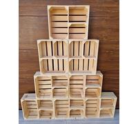 PYXIDAS, Caisses en bois Cruciforme - Ensemble de bols à fruits, dimensions 50x40x15 cm - taille moyenne, peut être utilisé comme récipient ou décoratif, résistant et propre (Cruciforme naturel, 8)