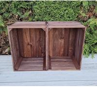 PYXIDAS Gris,Bianca,Rustique Wooden Boxes-Ensemble de bols à fruits,dimensions 40x29x25 cm-taille moyenne, peut être utilisé comme récipient ou décoratif,résistant et propre (Rustique, 2)