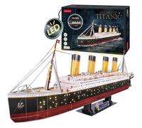 Puzzle 3D Bateau - Maquette Titanic A Construire avec LED, Puzzles 3D, Maquettes De Navires, Jeux D'assemblage, 266 Pièces, 4h