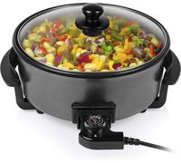 Pz-9135 - Sauteuse Xl Multifonction - ¿ 30 Cm - 5 L - Pour 4 Personnes - Séparateur Inclus - Thermostat Réglable - 1 500 W, Noir[Pou8805903]