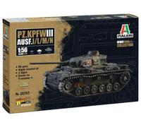 Pz.kpfw. III Ausf. J/L/M/N Tank 1:56 Plastique Model Kit Italeri
