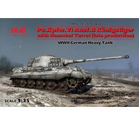 Pz.kpfw.vi Ausf.b Konigstiger Henschel Tourelle Late WWII German Heavy Tank 1:3