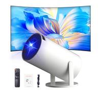 PZCC [Applications IntéGréEs] Projecteur Video avec Wi-FI Double Bande 2.4g+5g Bluetooth 5.4, VidéOprojecteur 4k 1080p, Correction Automatique du TrapèZe, Rotation à 180°, Souris Hdmi/Android, Blanc