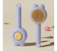 PZCC Brosse Chien Chat Autonettoyante, Brosses de Toilettage pour Chats pour Poil Long ou Court, Ergonomique, Élimine Jusqu’à 95% des Poils Morts et Tomentose Sous-Poil Tangles Dead (Bleu)